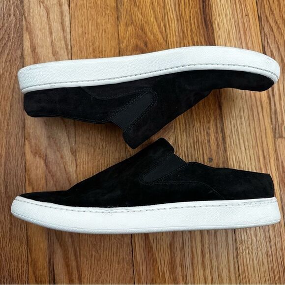 Vince Verrell 2 Black Suede Slip-on Slide Sneakers Women’s Sz 7 - Picture 1 of 13